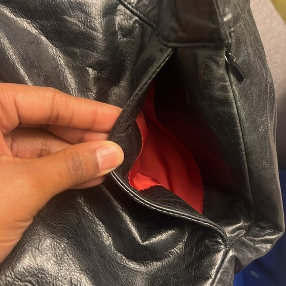 Women’s Tommy Hilfiger Black Leather with pockets skirt size 6 - Picture 6 of 6